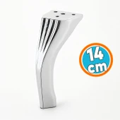 Metal Mobilya Ayağı Ayakları Ünite Baza Koltuk Kanepe Sehpa Ayakları 14 cm Gümüş Krom Renk thumbnail 1