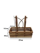 Ahşap Doğal 3Lü 2+1 Set Yağdanlık ve Sosluk Takımı(SET)(KİRAZ) Ahşap Rengi 2 SET thumbnail 5