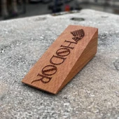 2 Adet Ahşap Kapı Stoperi Kapı Tutucu Takoz Durdurucu Hodor Yazılı Kaymaz Keçeli - 1