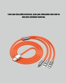 Çinko Alaşımlı Uçlu 120 W Şarj Kablosu – Dolaşmaya Dayanıklı 1,2 m USB Kablo - 2