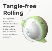 Cheerble Akıllı Kedi Oyuncağı - Şarjlı Salyangoz, Kahverengi, 7x5x5.8 cm - 5