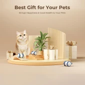 Cheerble Akıllı Kedi Fare Oyuncağı - Şarjlı, Mavi, 6x5x3.6 cm - 2