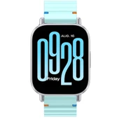 Redmi watch 5 Lite 5 Active İle Uyumlu Dalga Desenli Tokalı Yumusaş Soft Silikon Kordon  Turkuaz thumbnail 5