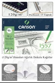 Telli Eskiz Defteri Canson 1557 35x50 cm Spiralli 15 Yaprak 1 Adet 120 gr Karakalem Sketch Resim Guaj Sulu Pastel - 1