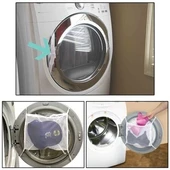 Hassas Çamaşır - Ayakkabı Yıkama Filesi Kapak Bağlamalı 35 x 20 cm thumbnail 2