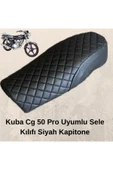 ncotodizayn Kuba Cg 50 Pro Motosiklet Koltuk Kılıfı Sade Siyah Kuba Çita 50 Pro Ve Diğer Cg Uyumlu thumbnail 1