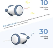 Cheerble Akıllı Kedi Fare Oyuncağı - Şarjlı, Mavi, 6x5x3.6 cm - 4