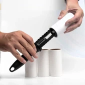 4 Yedekli Tüy Toplama Rulosu 240 Yaprak Evcil Hayvan Elbise Yatak Tüy Saç Toplayıcı thumbnail 4