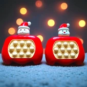 YÜKSEK KALİTE 2Lİ SET KARDAN ADAM POPİT NOEL BABA POPİT OYUNU SESLİ IŞIKLI POPİT YILBAŞI HEDİYELERİ thumbnail 2