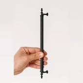 Çekmece Dolap Kulpu Modern Tasarım Şık Mobilya Aksesuarı Çizgili Mat Siyah 320 mm Metal thumbnail 3