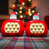 YÜKSEK KALİTE 2Lİ SET KARDAN ADAM POPİT NOEL BABA POPİT OYUNU SESLİ IŞIKLI POPİT YILBAŞI HEDİYELERİ thumbnail 7