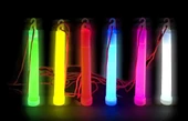 Çocuk Karanlıkta Yanan Asılabilir ip Aparatlı Glow Stick Kolye Glow Stick Lamba 6 Adet 6 Renk 15 cm - 1