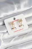 Pirinç Gold Renk Zirkon Taşlı Kelebek Model Kadın Yüzük - TJ-BKP11248 - 1