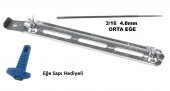 Tecomec Zincir Bileme Eğeleme Aparatı+ Orta Eğe 3/16 4.8 mm - 1