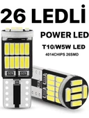 Chevrolet Rezzo Plaka Parklar Için 26 Led T10 Beyaz Ampul 2 Adet thumbnail 1