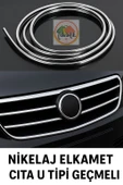 Alfa Romeo 90 uyumlu Nikelaj U Tipi Nikelaj Çıta – Kapı & Panjur İçin Krom Detay 15 Metre thumbnail 1