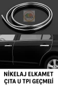 Porsche 996 uyumlu Nikelaj U Tipi Nikelaj Çıta – Kapı & Panjur İçin Krom Detay 15 Metre thumbnail 2