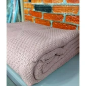 2 Adet Şaheser %100 Pamuk Çift Kişilik Pike 240x220 (Tek Pike)-Pudra - 2