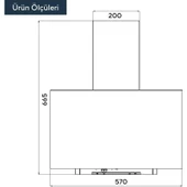 Kumtel Beyaz Cam Davlumbaz Da6-833 thumbnail 3