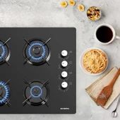 Kumtel Ko 40 Tshdf Siyah Setüstü Ankastre Cam Ocak Oval thumbnail 5