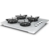 Kumtel KO 40 TSHDF Beyaz Oval Doğalgazlı Cam Set Üstü Ocak thumbnail 2