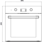 Kumtel Digital Antrasit (Gri) Ankastre Fırın 8 Prog. B66 - Sf2 (Ddt) thumbnail 3