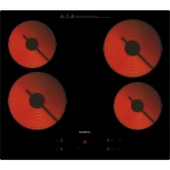 Kumtel Vitroseramik Elektrikli Siyah Cam Ankastre Ocak HV6-04T thumbnail 1