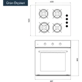 Kumtel Antrasit 2'li Ankastre Cam Set ((Mt) + Ko-40TAHDF) thumbnail 4