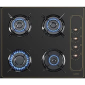 Kumtel Rustik Seri Siyah Cam Yüzey 4 Gözlü Ankastre Ocak A Enerji Sınıfı Modern Tasarım thumbnail 3