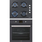 Kumtel Antrasit 2'li Ankastre Cam Set(Fırın ve Ocak) thumbnail 1