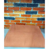 2 Adet Şaheser %100 Pamuk Çift Kişilik Pike 240x220 (Tek Pike)-Portakal - 3