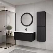 Denko Belgrad 40 cm (Antrasit) Banyo Çamaşır Boy Dolabı thumbnail 2