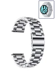 KRETON KRETON Samsung Galaxy Watch 6 40mm / 44mm Uyumlu GÜMÜŞ Kordon Baklava Model Paslanmaz Çelik Metal Kayış thumbnail 2