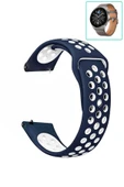 KRETON KRETON Huawei Watch Gt3 Pro 46mm Uyumlu Kordon Yumuşak Dokulu Delikli Desenli Silikon Kayış thumbnail 2