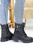 Emax Kadın Bağcıklı Fermuarlı Tokalı Kalın Taban Postal Bot Kışlık Su Geçirmez thumbnail 1