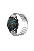 KRETON KRETON Huawei Watch Gt2 46mm Uyumlu GÜMÜŞ Kordon Klasik Baklava Model Paslanmaz Çelik Metal Kayış thumbnail 1