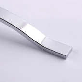 Mobilya Çekmece Dolap Kapak Kulpu Modern Mutfak Kulpları 320 mm Düz Krom Gümüş Kulp Metal thumbnail 3