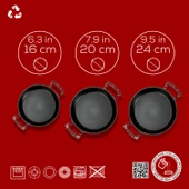 Lava Döküm Bordo 3’lü Sahan Seti (16-20-24 cm) – Şef Kalitesinde Lezzet ve Şıklık Bir Arada-Bordo thumbnail 4