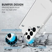 Samsung Galaxy S25 Ultra Uyumlu Şeffaf MagSafe Kılıf Darbe Emici Silikon, Kamera Korumalı, Manyetik - 2