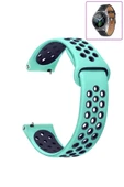 KRETON KRETON Samsung Galaxy Watch 3 45mm Uyumlu Kordon Yumuşak Dokulu Delikli Desenli Silikon Kayış thumbnail 2