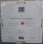 Karaca Home Fabia Indigo Çift Kişilik Pamuk Battaniye (Mavi-Beyaz) - 3