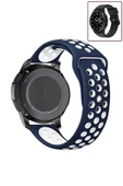 KRETON KRETON Samsung Galaxy Watch 4 Classic 42mm/46mm Uyumlu Kordon Yumuşak Dokulu Style Delikli Desenli Silikon thumbnail 8