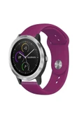 KRETON KRETON Garmin Vivo Active 3 Ile Uyumlu Yumuşak Dokulu Silikon Kordon Kayış (20MM) thumbnail 9