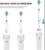 Soft Bristles Oral-B Uyumlu Yedek Diş Fırçası Başlıkları 4 Lü thumbnail 2