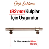Mobilya Çekmece Dolap Kapak Mutfak Dolabı Kulpları Kulbu Kulpu Bronz Metal Kulp 192 mm-19.2 cm thumbnail 3