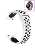 KRETON KRETON Samsung Galaxy Watch 3 45mm Uyumlu Kordon Yumuşak Dokulu Delikli Desenli Silikon Kayış thumbnail 3