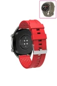 KRETON KRETON Amazfit GTR 47mm Akıllı Saat Ile Uyumlu Kaliteli Tokalı Siyah Silikon Kordon Kayış thumbnail 2