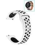 KRETON KRETON Huawei Watch Gt3 Pro 46mm Uyumlu Kordon Yumuşak Dokulu Delikli Desenli Silikon Kayış thumbnail 9