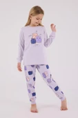 RolyPoly Kız Çocuk Uzun Kol Pijama Takım Lila thumbnail 1