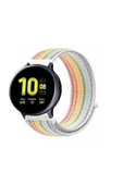 KRETON KRETON Samsung Galaxy Watch Active 2 40mm/44mm Uyumlu Spor Kumaş Desenli Cırt Cırtlı Kordon Kayış thumbnail 10